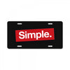 simple red License Plate