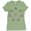 rainbow flower Ladies Fitted T-Shirt