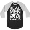 real men love cats (4) 3/4 Sleeve Shirt