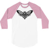 butterfly and skull 3/4 Sleeve Shirt