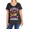 Never Underestimate A Man Who Watches Friends And Was Born in December Ladies Curvy T-Shirt