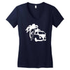 camper van surf split retro Women's V-Neck T-Shirt
