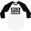Delta Gamma Black 3/4 Sleeve Shirt