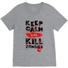 Keep Calm And Kill Zombies V-Neck Tee