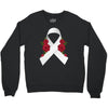 lung cancer white ribbon Crewneck Sweatshirt