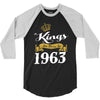 kings are born in 1963 3/4 Sleeve Shirt