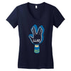 llap foam finger Women's V-Neck T-Shirt