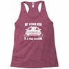 my other ride is a time machine Racerback Tank