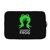 the green frog Laptop sleeve