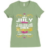 i am a July women Ladies Fitted T-Shirt