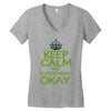 keep calm everything okay Women's V-Neck T-Shirt