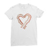 bacon heart Ladies Fitted T-Shirt