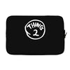 thing 1 and thing 2 red dr suess cat in a hat fancy fun Laptop sleeve