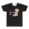 Cute Baby Painter's Dad Love All Over Men's T-shirt