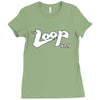 the loop where chicago rocks fm 97.9 Ladies Fitted T-Shirt