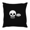 i live inside your face skull Throw Pillow