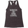 the more people i meet the more i love my dog Racerback Tank