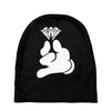 cartoon hands holding diamond Baby Beanies