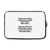 criticize Laptop sleeve
