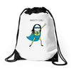 anxiety girl Drawstring Bags