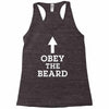 obey the beard funny Racerback Tank