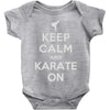 keep calm and karate on Baby Onesie
