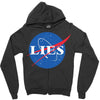 lies nasa logo Zipper Hoodie