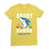 daddy shark doo doo doo family matching Ladies Fitted T-Shirt