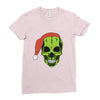 santa clous skeleton Ladies Fitted T-Shirt