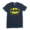 batman dying bleeding logo Ladies Fitted T-Shirt