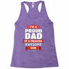 proud dad son Racerback Tank