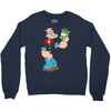 popeye spinach retro mens funny Crewneck Sweatshirt