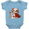 nice cat and dog Baby Onesie