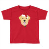 golden retriever dog with red santa's hat Toddler T-shirt