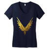the fly bird   maverick jake paul   gold Women's V-Neck T-Shirt