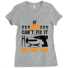 IF DAD CAN'T FIX IT THAN NO ONE CAN FIX IT Ladies Fitted T-Shirt