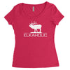 christmas gift elkaholic Women's Triblend Scoop T-shirt