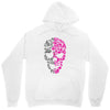 two coloured patterned skull   mens funny Unisex Hoodie