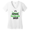 its marching band season green Women's V-Neck T-Shirt