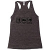 eat sleep snowboard mens black snowboarding t shirt wow Racerback Tank