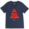 red blue shark V-Neck Tee