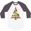 christmas tree made of bells stocking santa 3/4 Sleeve Shirt