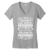 Real Kings Are Born On December 11 Women's V-Neck T-Shirt