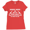 nobody needs an ar 15 Ladies Fitted T-Shirt