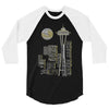 seattle skyline 3/4 Sleeve Shirt