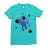 Space Astronot Ladies Fitted T-Shirt