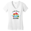 a turtle made it to the water Women's V-Neck T-Shirt