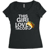 This Girl Loves Tacos Women's Triblend Scoop T-shirt