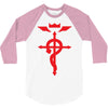fma full metal alchemist cross inspired ladies 3/4 Sleeve Shirt