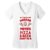 horror movies, pizza and beer Women's V-Neck T-Shirt